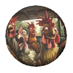 Funny Print Spare Tire 17″ for tire diameter 31.49″-32.67″/80-83cm Chicken