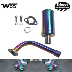 Colorful Exhaust With Muffler For Predator 196cc 212cc GX160 GX200 Go Kart Mini