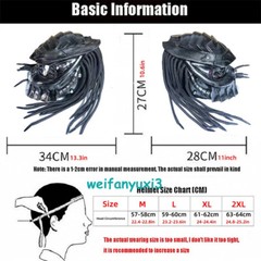 Iron Blood Warrior Helmet Predator Mask Carbon Fibre Motorcycle Headgear Riding
