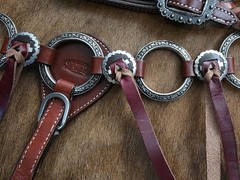 Heritage Metal Ring Headstall, Reins and Breastcollar – Large Silver Rings