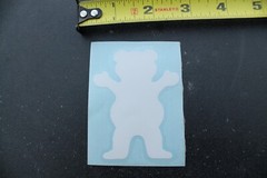 Grizzly Griptape Clothing White Bear Z31A Vintage Skateboarding STICKER DECAL