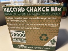 Soft Air CyberGun 10,000 Second Chance Recycled 0.12g 6mm Earth Green BBS Rounds