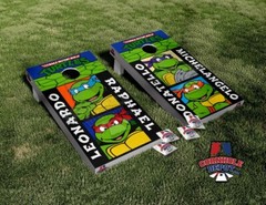 Teenage Ninja Turtles Cornhole Board Vinyl Wrap Skins Laminated Sticker Set