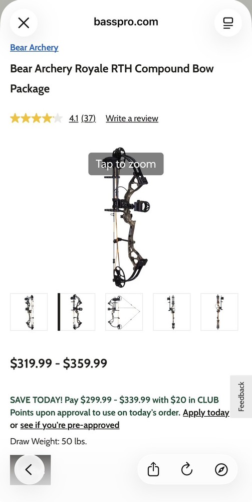 Bear Archery Royal Compound Bow Camo 50# RH 28-30.5in Aluminum Composite