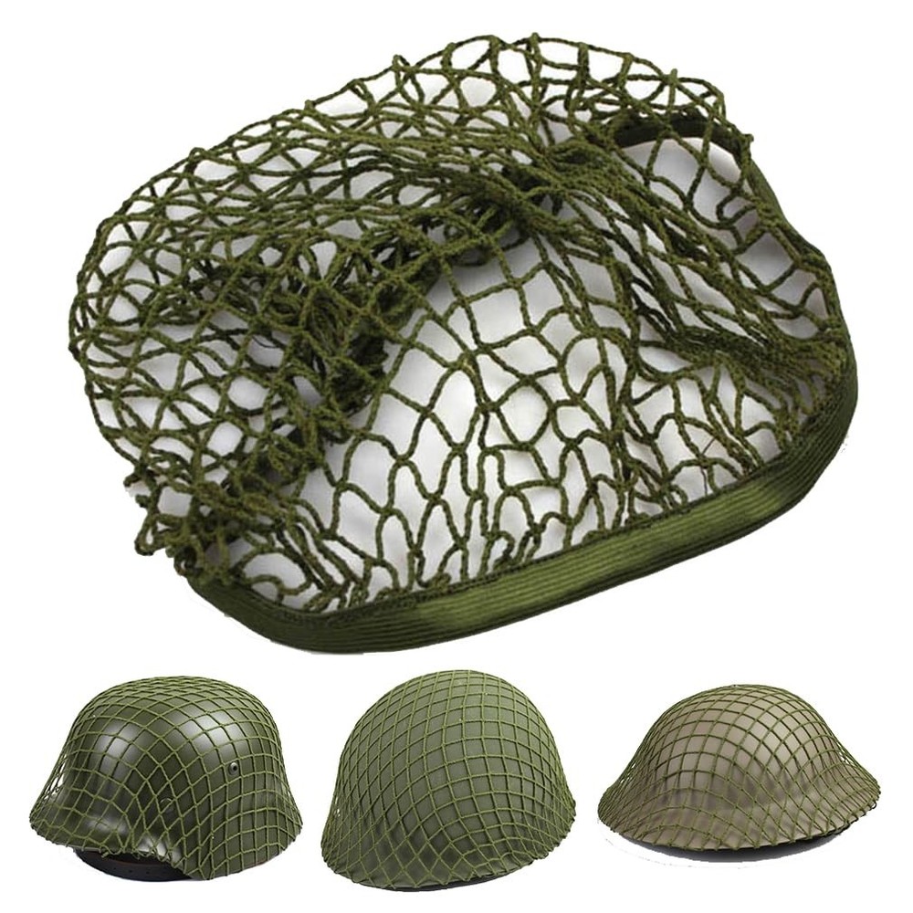 Tactics Airsoft Helmet Net Cover, Army Green Camouflage One Size, green