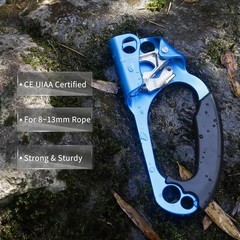 UIAA & Certified Lightweight Hand Ascender for 8~13MM Rope – Right Hand Blue