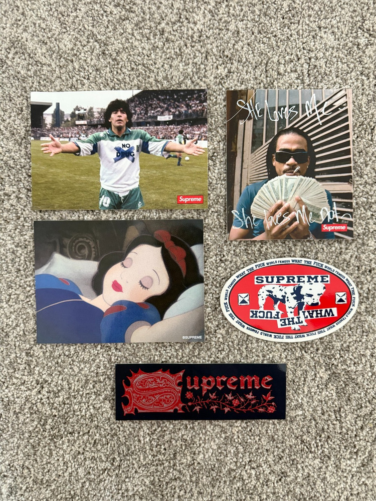 Supreme Sticker Lot – 5 Stickers 100% Authentic 2024/2025