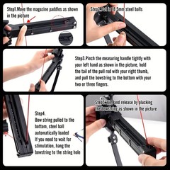 18 Shot Steel Ball Compound Bow Folding Recurve Dual Purpose Arrow Shooting