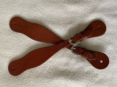 Bob BLACKWOOD Handmande Brass Mounted Men’s 1-1/4″ WIDE Band Working Ranch SPURS