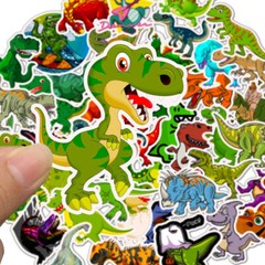 50pcs Vinyl Cute Dinosaur Sticker Pack For Water Bottle,Laptop,Journal,Scrapbook