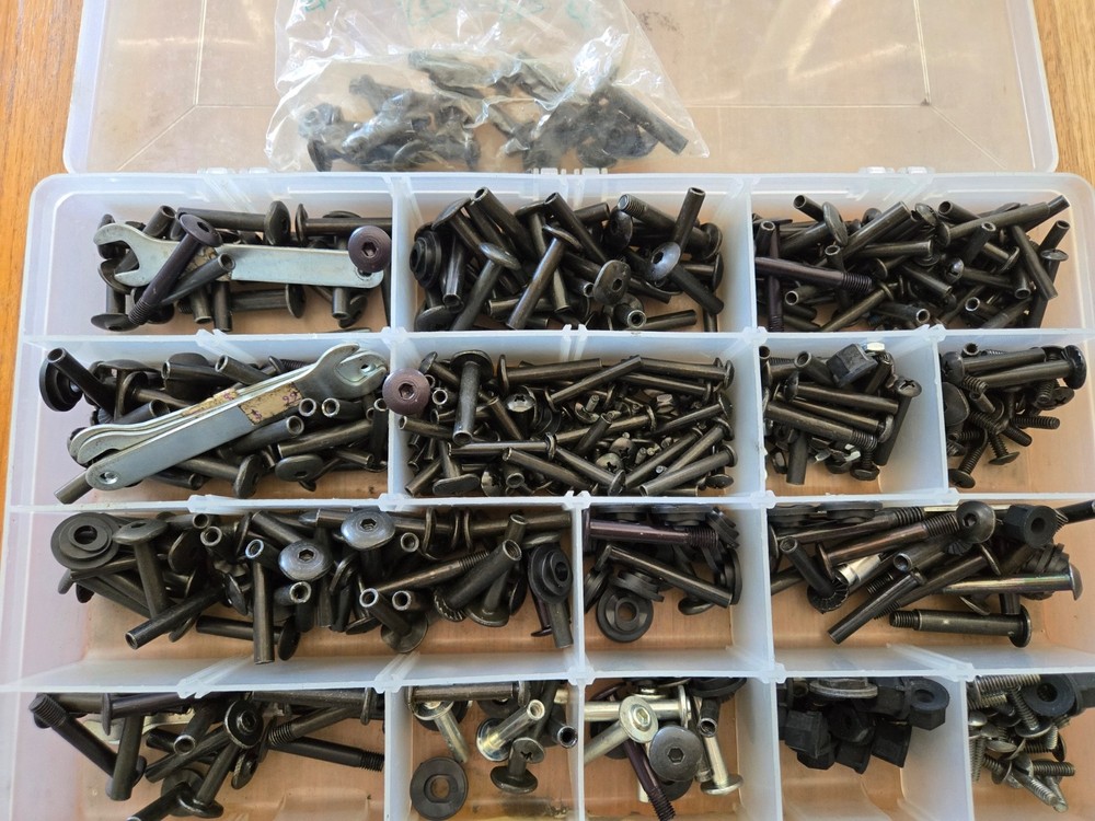 Rollerblade – Huge box of Inline Skate Parts – hundreds of hardware pieces