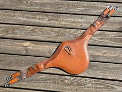 Devoucoux Light Brown Padded Belly Guard Stud Jump Girth – 50″-125cm – Light Use