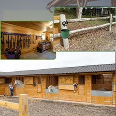 6 Sets Horse Bridle Rack Bracket Hooks Metal Halter Hanger with Tubes and Screws