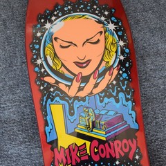 Santa Cruz, Mike Conroy, Crystal Ball, Reissue Skateboard Deck, Red, NIS