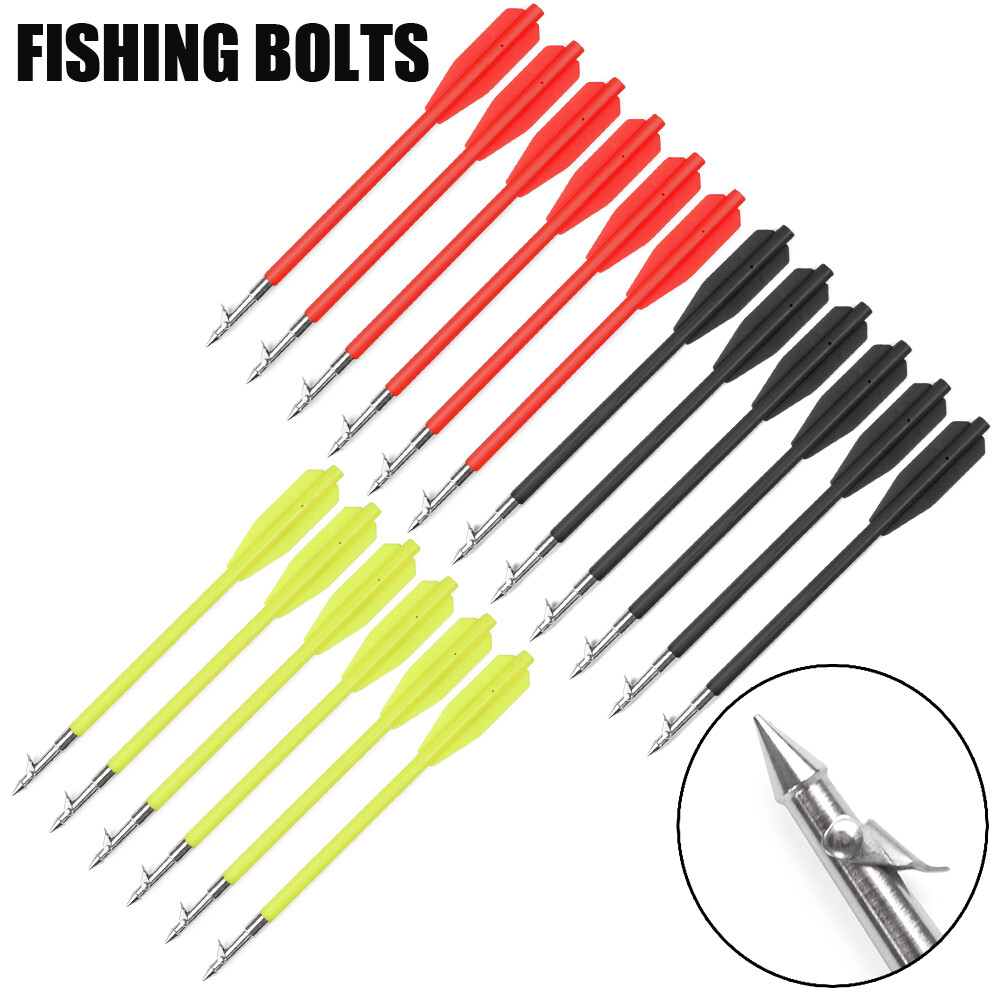6pcs 6.8″in Plastic Hunting Fishing Bolts Arrows for 50-80 lbs Pistol Crossbow