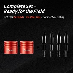 High-Visibility Crossbow Decocking Head Set – 2 Pack with Steel Tips, Univers…