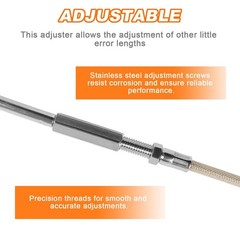 43″ Throttle Idle Cable Stainless Steel Braided Throttle Cable Wire Kit with …