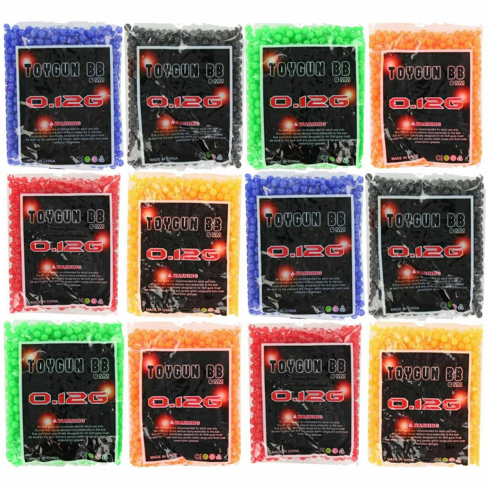 Airsoft Gun BB’s Bullets 0.12 Grams 6 mm Pellets Ammo 1000 – Pick Your Own Color