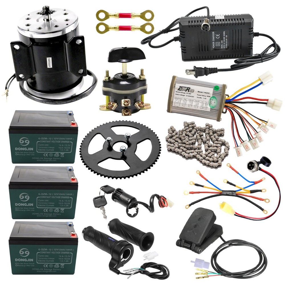 800W 36V Brush Motor Kit Controller Electric Scooter ATV Quad Buggy Razor E Bike