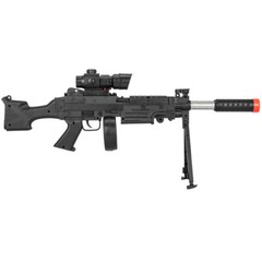 UKARMS P2338 Spring Power Airsoft Rifle w/ Scope, Red Laser & Drum Mag