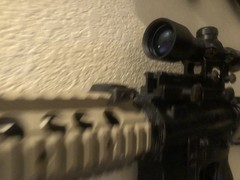 Cyma Airsoft Gun M16 Custom Paint Job, Upgraded Build Mosfet