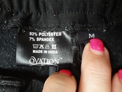 OVATION CLASSIC RIDING BREECHES BLK MEDIUM WOMEN PANTS KNEE PATCHES STRETCH K478