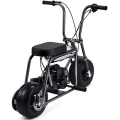 MotoTec Wild Rover 49cc 2-Stroke Kids Gas Mini Bike Grey