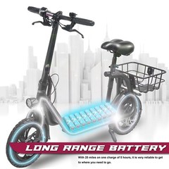 450W ELECTRIC SCOOTER FOLDING ADULT E-SCOOTER URBAN COMMUTER UL 2849 CERTIFIED