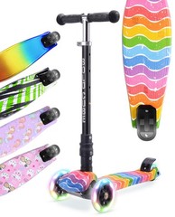 Big Fold | Three Wheel Scooter for Children Ages 5-10 Years | LED Wheels with…