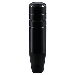 Long Shift Knob Weighted Aluminum Alloy Polished Metal Driving Handle Black