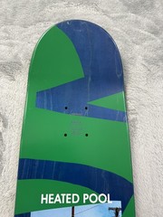 New Almost Heated Pool Minimalist Logo Skateboard Deck 8.0 Marble Art Graphic