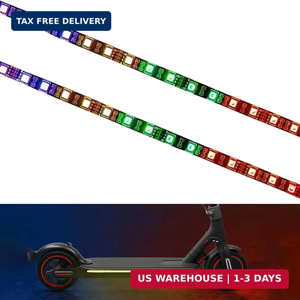 LED Lights for Scooter, 2 Pcs Electric Scooter Strip Light Battery Operated Scoo