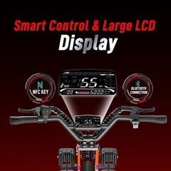 10000W NFC 13″ OFF ROAD 60V 40AH 55MPH FAST SPEED 75Miles ELECTRIC SCOOTER ADULT