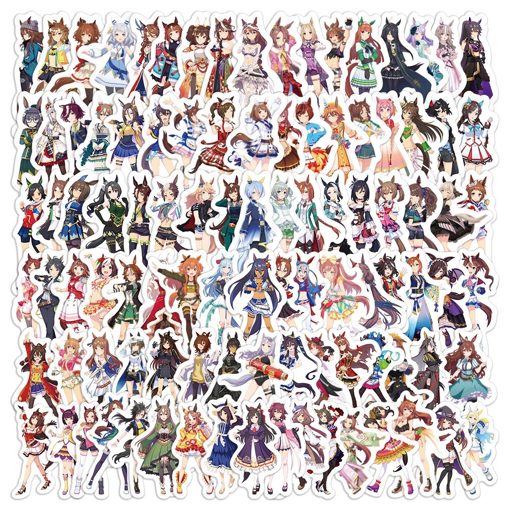 Mix 10/50 PCs Uma Musume: Pretty Derby Animate Gift Luggage Doodle Car Stickers