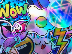 20 Shiny Holographic Reflective Graffiti Foil Cool Laptop Stickers Decals #CS1