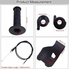 NEW 7/8″ Twist Throttle Grip Cable Kit for 50cc-250cc Dirt Bike ATV Mini Bike