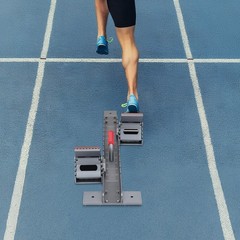 9.44*35.43in Silver& Grey Aluminum Alloy& Rubber Running Track Blocks