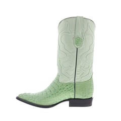 Wild West Caiman Hornback Chihuahua Mens Green Wide Cowboy Western Boots