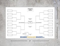 32 PLAYER SINGLE ELIMINATION TOURNAMENT BRACKET CHART – SEEDED +PEN – 22 x 34