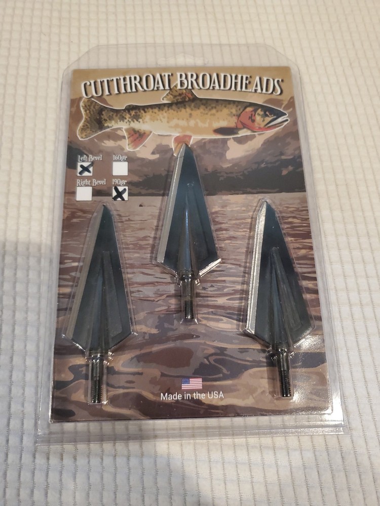 Rare Cutthroat Broadheads 320 Grain Left Single Bevel