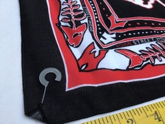 Vintage 1988 VISION STREET WEAR Black BANDANA Skateboards Skater Skulls rare NEW