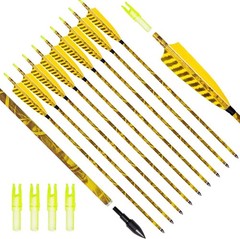 Practice Hunting Arrows 31″ Carbon Shaft, Adjustable Nocks