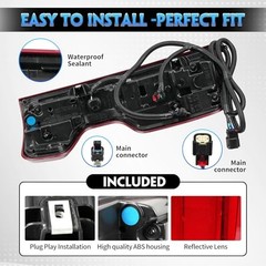 Passenger Side LED Tail Light Assembly Compatible With 2019-2024 Right Side