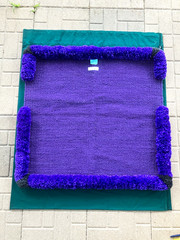 Horsetail Creations & Tack Purple Wool Western Saddle Blanket Straight Fleece