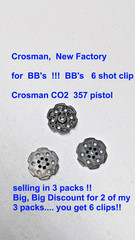 Crosman Vigilante BB Rotary Clips 6 rds., comes in a 3pk 357 CO2 For Only BB’s