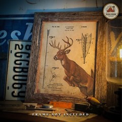 Vintage Archery Arrow Patent Art Print Whitetail Deer Bow Hunting Wall Decor