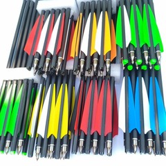 12X Archery 20″ Hunting Crossbow Bolts Carbon Arrows Half Moon Nock OD 8.8mm USA
