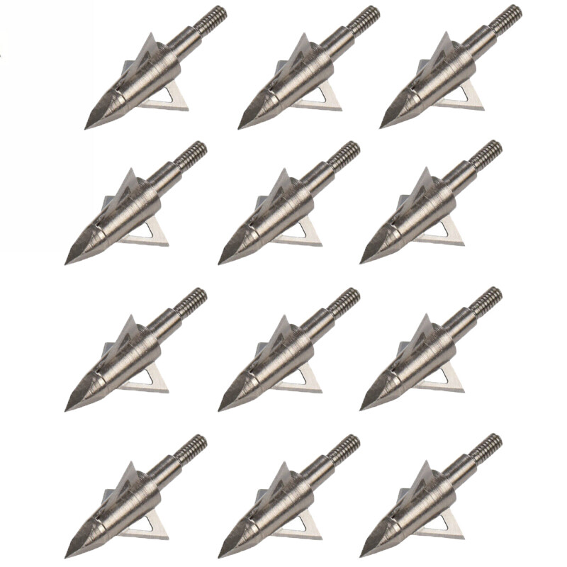 12X Archery Broadheads 100/125 Grain Crossbow Recurve Compound Bow Arrow Tips US