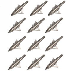 12X Archery Broadheads 100/125 Grain Crossbow Recurve Compound Bow Arrow Tips US