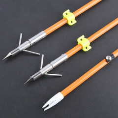 6/12Pcs Archery Fiberglass Bowfishing Arrow Bow Fishing Arrows with Broadheads a